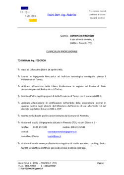 PINEROLO INGEGNERIA Tosini Dott. Ing. Federico