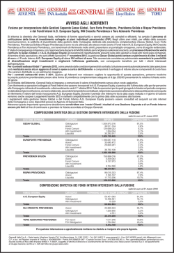 AVVISO AGLI ADERENTI - Assicurazioni Generali