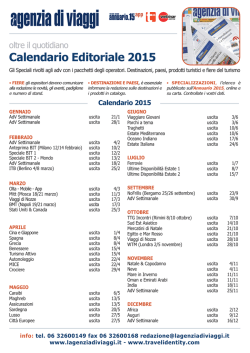 Calendario Editoriale 2015