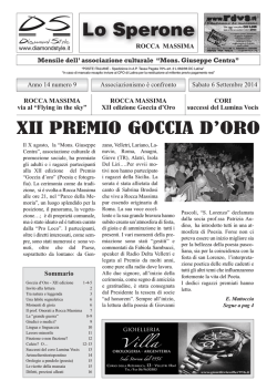 scarica la versione in pdf - Associazione Culturale Mons. Centra