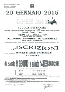 Open Day Scuola Infanzia - Circolo 1 Sesto Fiorentino