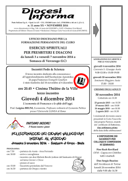 Novembre 2014 - Diocesi di Aosta