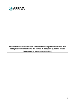 Arriva Italia - Autorit&agrave; di Regolazione dei Trasporti