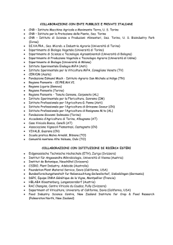 COLLABORAZIONI CON ENTI PUBBLICI E PRIVATI ITALIANI CNR