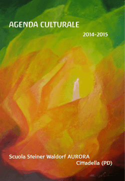Agenda Culturale Aurora 2014-15