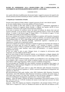 Bando Contributo Affitto 2014 &ndash; pdf