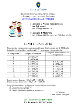 LIMITE ISE 2014 - Citt&agrave; di Torino