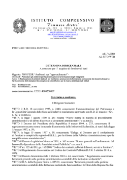 determina a contrarre ics aiello bagheria FESR E1 2014