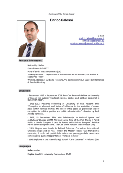 Enrico Calossi - European University Institute