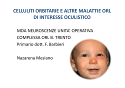 celluliti orbitarie e altre malattie orl di interesse