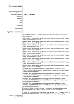 Curriculum Vitae - prof.ssa Chiappetta Laura