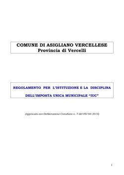 Regolamento IUC ASIGLIANO