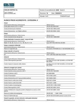 Elenco Parametri Accreditati