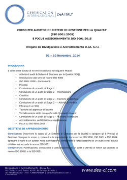Scarica il modulo di partecipazione! - DeA-CI