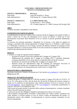 Leggi il regolamento completo