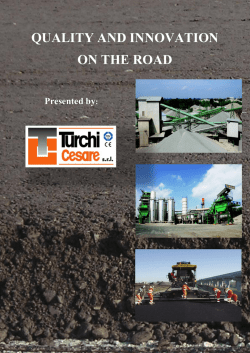 QUALITY AND INNOVATION ON THE ROAD