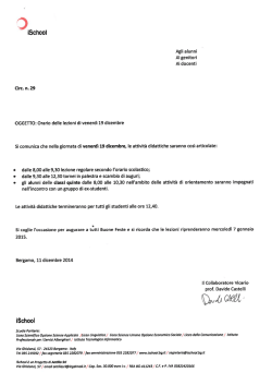 circolare n.29 orario dicembre