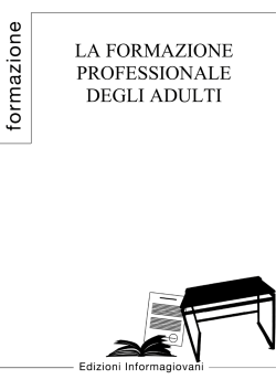 la formazione professionale degli adulti