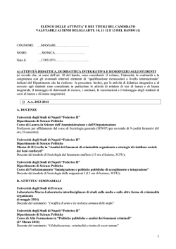 Elenco - Università degli Studi di Napoli Federico II