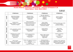 Men&ugrave; estivo Materna, Primaria