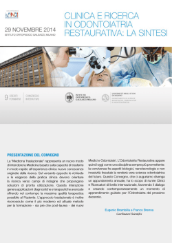 PRESENTAZIONE DEL CONVEGNO