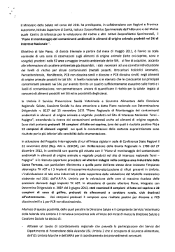 : Il Ministero della Salute nel corso del 2011 ha