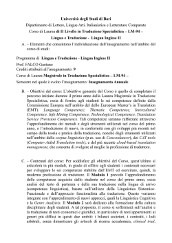 lingua e traduzione- lingua inglese I LM94 falco 2014_15