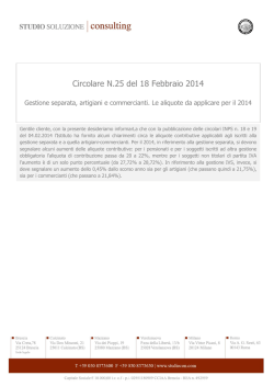 Gestione separata, artigiani e commercianti. Le aliquote da applicare