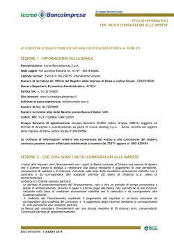 Mutui Chirografari - Banca di Credito Cooperativo di Conversano