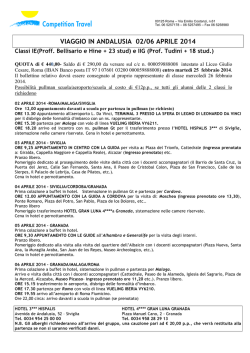 Andalusia 2-6 aprile (I-E e II-G)