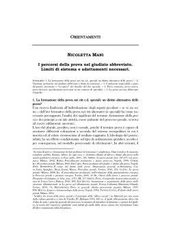 I percorsi della prova nel giudizio abbreviato