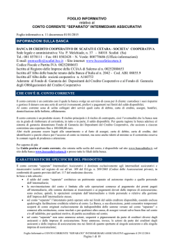 conto corrente "separato" intermediari assicurativi