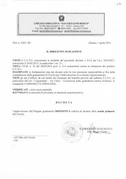 Graduatoria interna di Circolo Docenti primaria 2014 2015