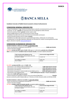 Banca Sella: Pubblici Esercizi - Unione del Commercio di Milano