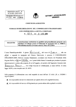 Autorizzazione costituzione in giudizio nel procedimento proposto