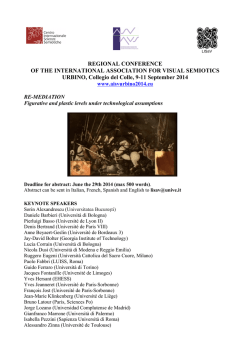 Circolare - Centro Internazionale di Semiotica e Linguistica