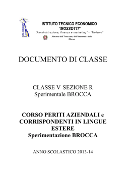 DOCUMENTO DI CLASSE