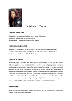 Cinzia Zadra (27th cycle)