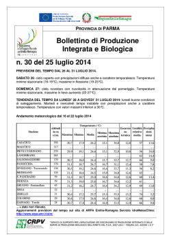 Bollettino integrato-bio PR 30/25-07-14