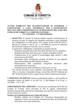 comune di torretta - Ordine Dottori Agronomi e Dottori Forestali