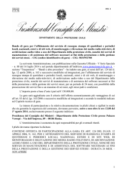 Modalit&agrave; di partecipazione alla gara