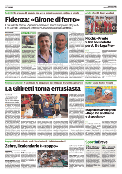 Fidenza: &laquo;Girone di ferro&raquo;