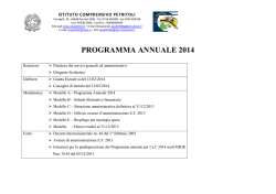 Relazione al programma annuale 2014