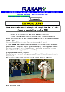 Qualificazioni agli Assoluti del 09-11-2014