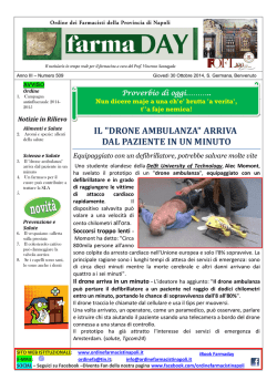 "drone ambulanza" arriva dal paziente in un minuto