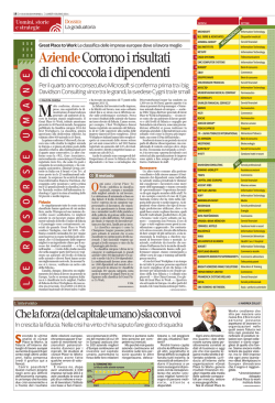 Corriere Economia, Dossier Best Workplace in Europa 2014