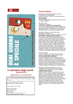 dicembre 2014 - ER Cultura - Regione Emilia