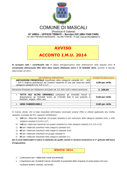 avviso acconto imu 2014
