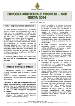 Guida IMU 2014 - Comune di Bologna