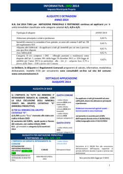 INFORMATIVA - IMU 2014